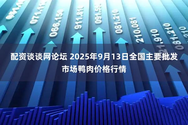 配资谈谈网论坛 2025年9月13日全国主要批发市场鸭肉价格行情