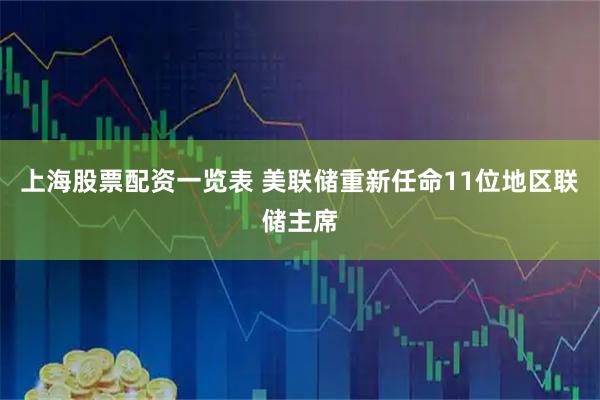 上海股票配资一览表 美联储重新任命11位地区联储主席