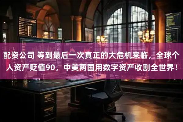 配资公司 等到最后一次真正的大危机来临，全球个人资产贬值90，中美两国用数字资产收割全世界！